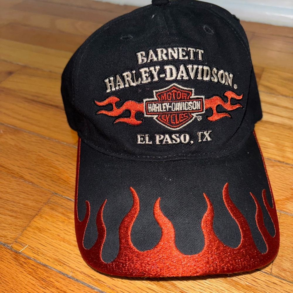 Harley-Davidson Black Hat with Red Flames
